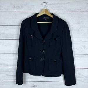St. John Enamel Button Wool Blend Jacket Size 14